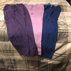 Small scrub pants lightly worn